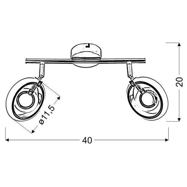 LAMPA sufitowa CELT 92-62017 Candellux metalowa OPRAWA listwa LED 12W 3000K spot reflektorki chrom