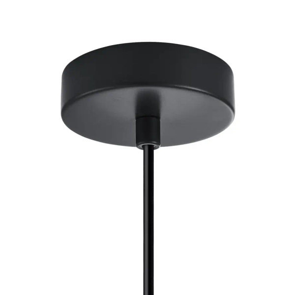 Szklana lampa wisząca Stabla PND-30084-1-BK-SG czarna przydymiona