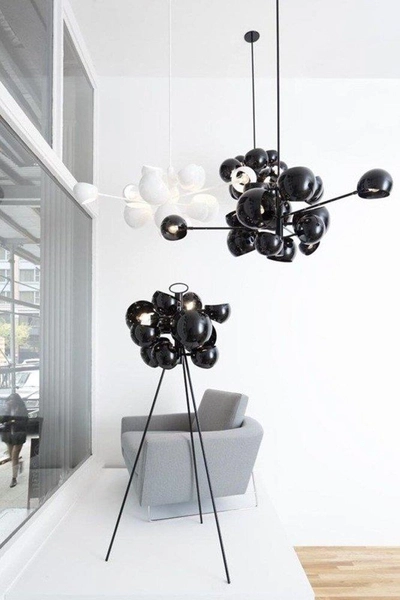 Wisząca lampa do salonu Astronomy ST-5335-11 Step kule czarna