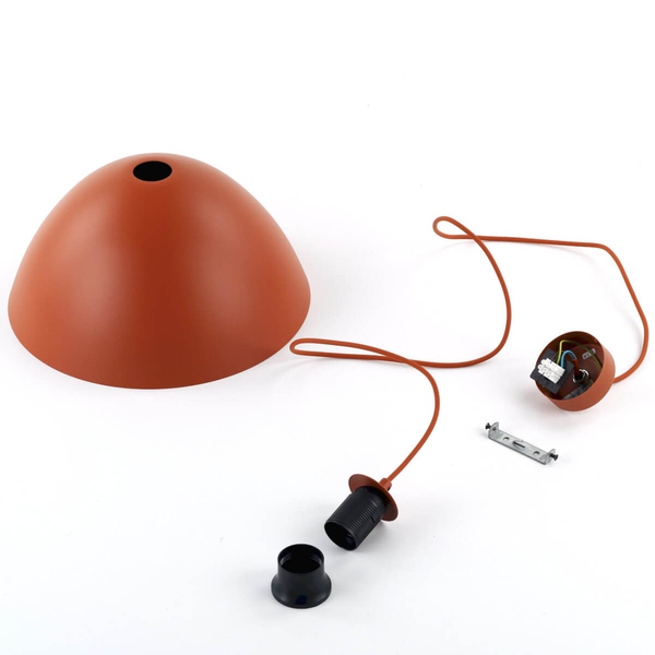 Lampa wisząca nad wyspę Faro 10259 do kuchni półokrąg ceglana