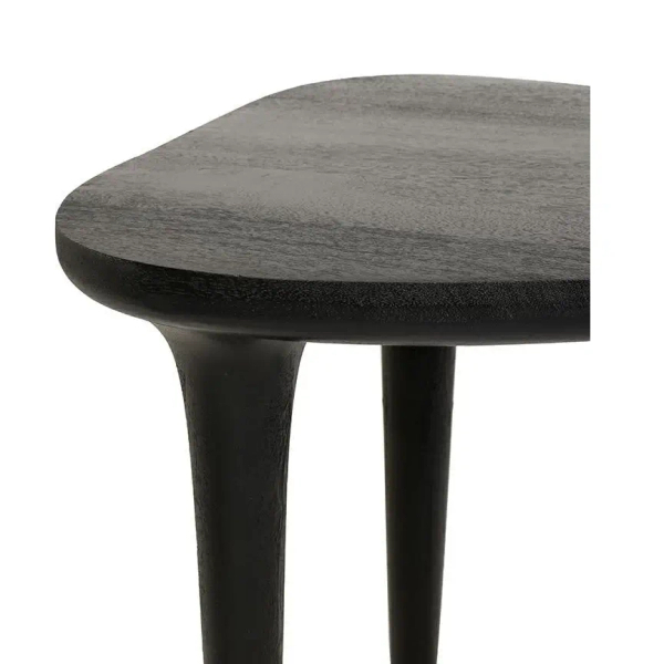 Stolik kawowy Laminar MM001501100341 czarny drewniany do salonu 48cm