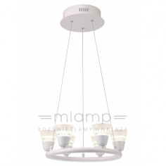 LAMPA wisząca BELL LED 30W 3000K 306661 IL MIO okrągła OPRAWA zwis aluminium biały