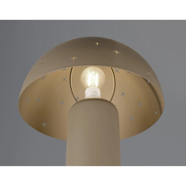 Metalowa lampka nocna Seta R51361041 gwiazdy grzybek szara