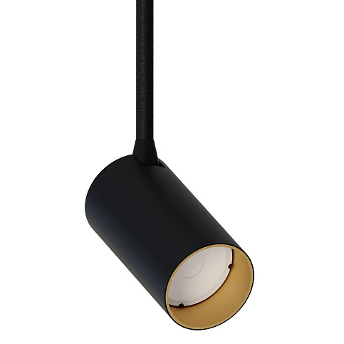 Czarna lampa sufitowa Mono 7674 gabinetowy reflektorek regulowany