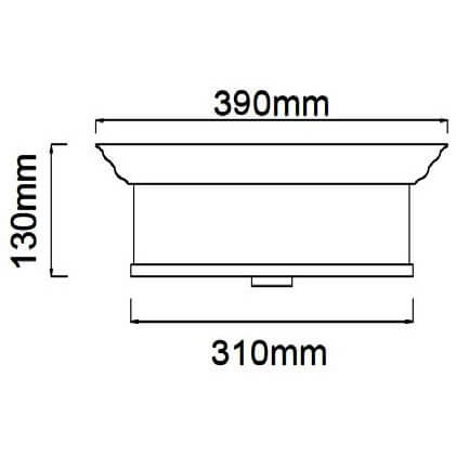Okrągły plafon abażurowy Famburo sufitowa lampa chrom biała