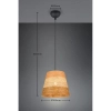 Wisząca lampa ekologiczna JOELINE R31731926 boho czarny brązowy