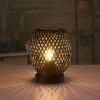 Bambusowa lampka stołowa Zanzibar 329226 na komodę boho czarna