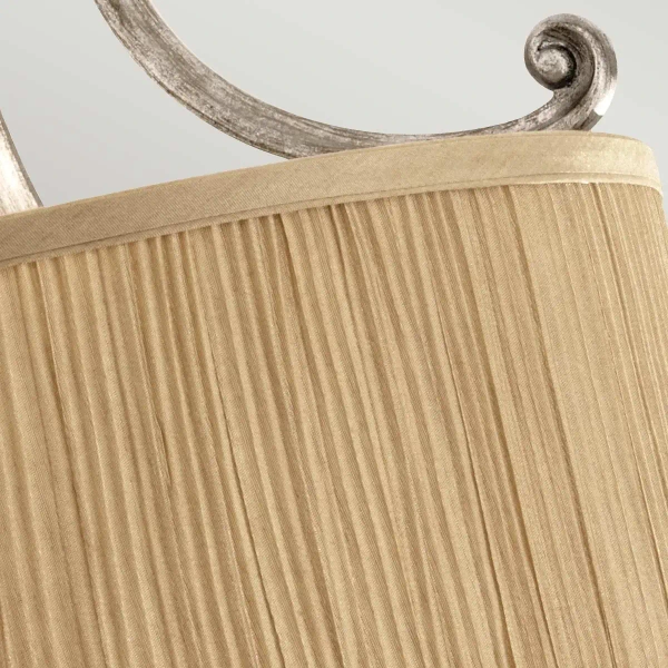 Plafon LAMPA sufitowa FE-ABBEY-SF Elstead FEISS plisowana OPRAWA okrągła abażurowa beżowa