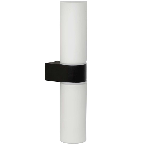 Ścienna lampa czarna Jesse 04202/02/30 szklana tuba do przedpokoju