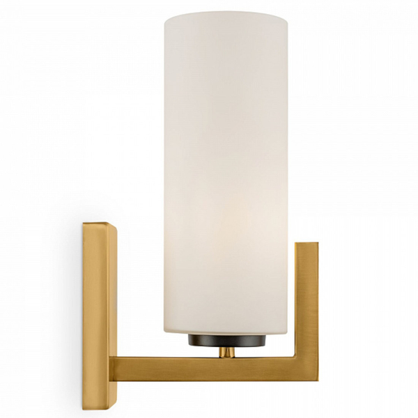 LAMPA ścienna FORTANO MOD089WL-01BS Maytoni szklana OPRAWA kinkiet tuba modernistyczna biała mosiądz