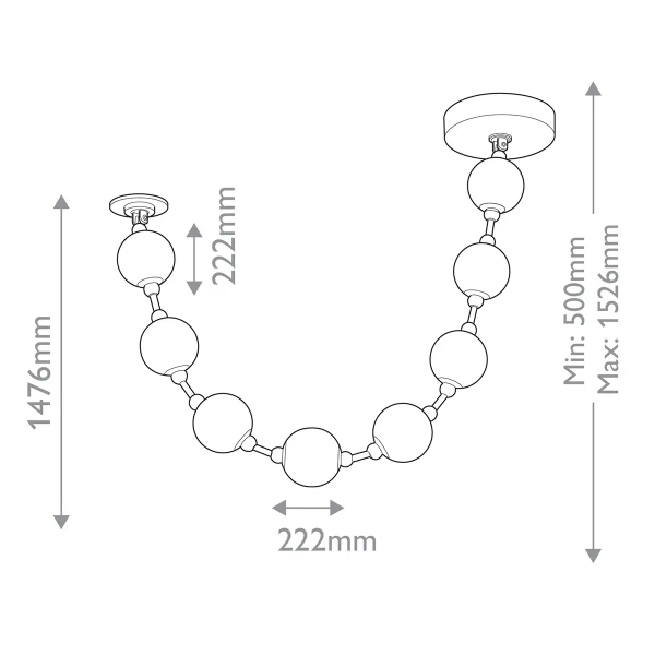 Regulowana lampa sufitowa Marni QN-MARNI-8P-148-NBR LED 38W 3000K mosiądz