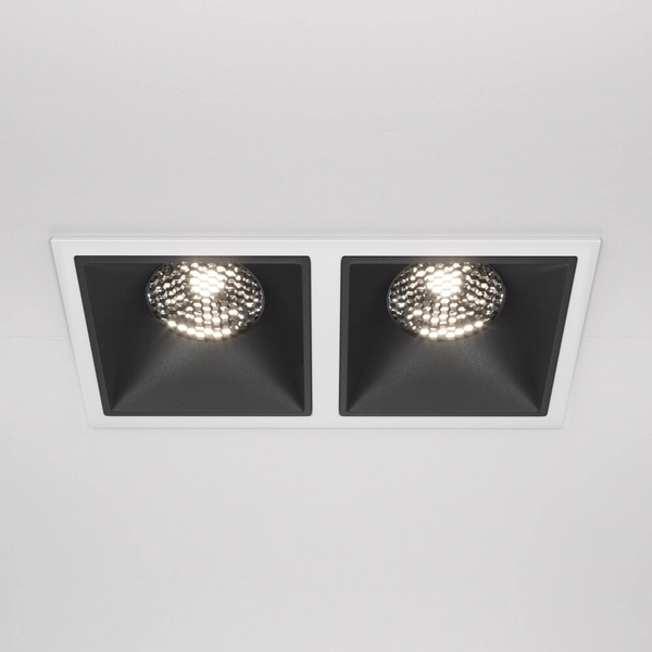 Lampa podtynkowa Alfa DL043-02-15W4K-SQ-WB LED 30W 4000K biały czarny
