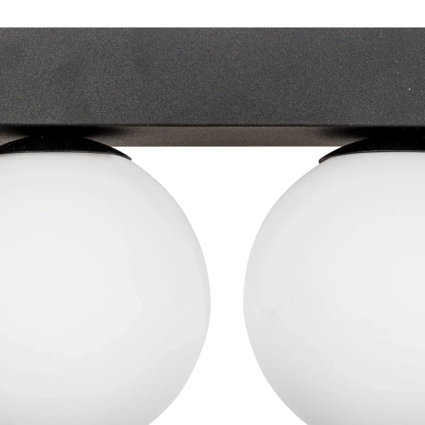 Natynkowa lampa kulista SPHERE 1205 Zumaline sufitowa czarny biały