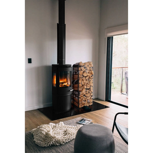 Podłużny stojak na drewno Kaja Home KS-12 STOJAK WOOD L metalowy czarny