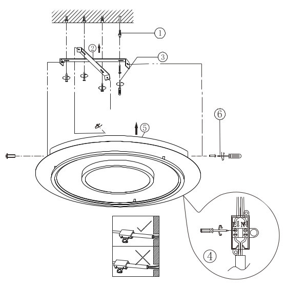 LAMPA sufitowa LEOLA 48017-60R Globo metalowa OPRAWA okrągła LED 60W 3000K - 6000K z pilotem biała