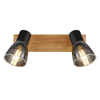 Lampa sufitowa Claude 54307-2W z regulacją drewno przydymiona