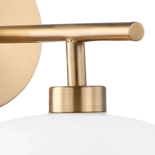 LAMPA ścienna FIORENZO MBM3661-1 BRO+W Italux kulista OPRAWA kinkiet mosiądz biały