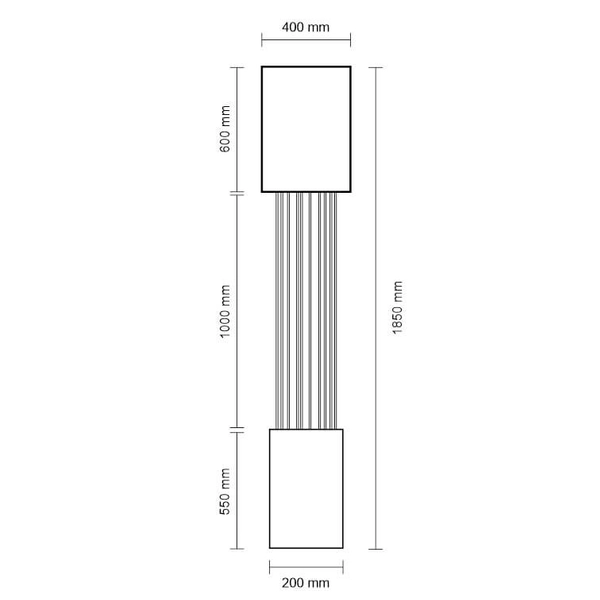 Podłogowa lampa do sypialni IHI 9008 Dohar abażur tkaninowy czarny