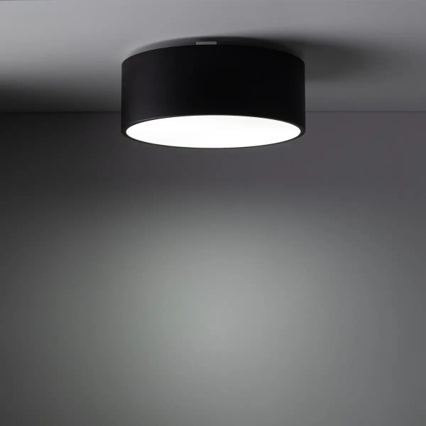 Minimalistyczny plafon tarasowy Livo 10984 okrągły IP54 czarny biały