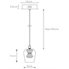 Wisząca lampa BERLIANE 00430/04/60 LED 4W 2700K szklana czarna złota