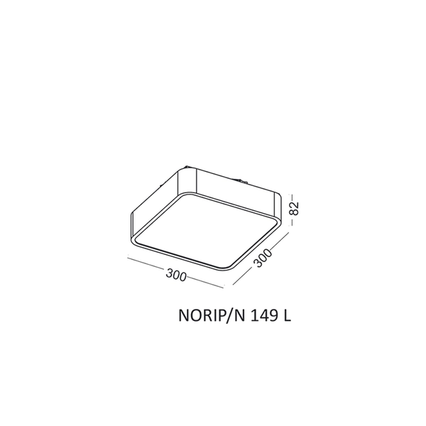 Plafon LED Norip 314901102 Elkim 16W 3000K natynkowy biały