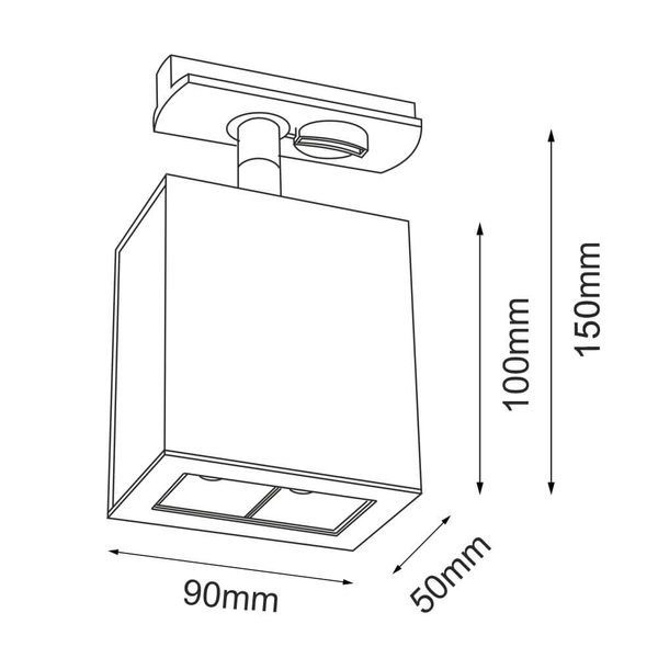 Sufitowa lampa szynowa Glare 6320 BROSline LED 2W 3000K biała
