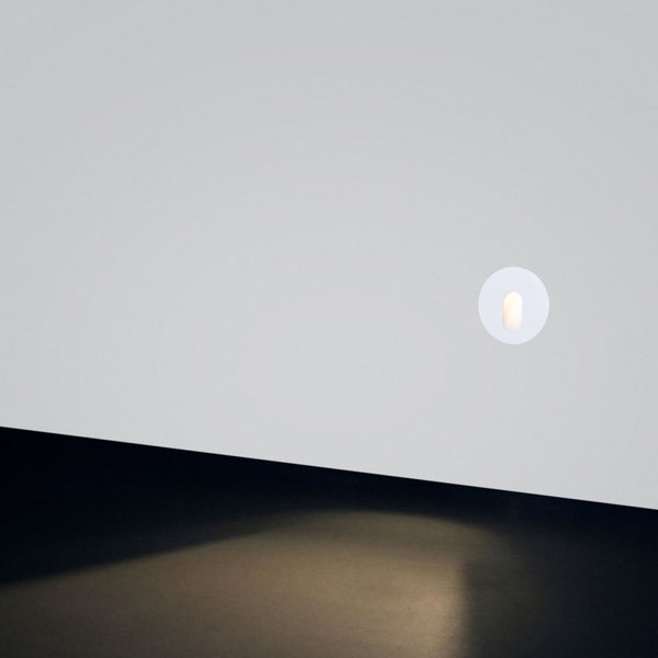 Wpuszczana lampa schodowa Lesel 002 100201102 Elkim LED 1W 3000K biała