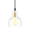 Skandynawska LAMPA wisząca LONGIS 10871105 Kaspa szklana OPRAWA loftowy ZWIS łezka kropla drop złota przezroczysta czarna