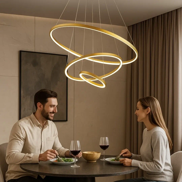 Modernistyczna lampa wisząca Beliza 72349 LED 90W 3000-6500K złoty