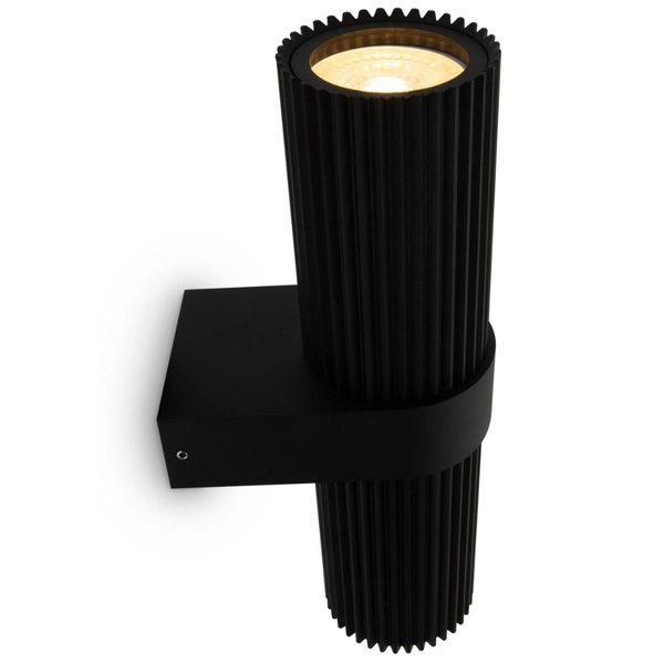 Plisowany kinkiet Dynamics MOD326WL-02B Maytoni tuba góra-dół czarna