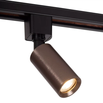 Regulowana lampa 1-fazowa do szyn RITMO 09960/01/97 tuba brązowa czarna
