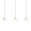 Wisząca lampa na listwie Lipari P0545 LED 22W 3000K potrójna złota