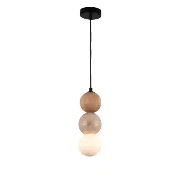 Wisząca lampa ALICE brązowa czarna P0664 1xG9 kulista