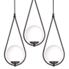 Łezka LAMPA wisząca K-4772 Kaja szklana OPRAWA kule ball na listwie ZWIS modernistyczny czarny biały