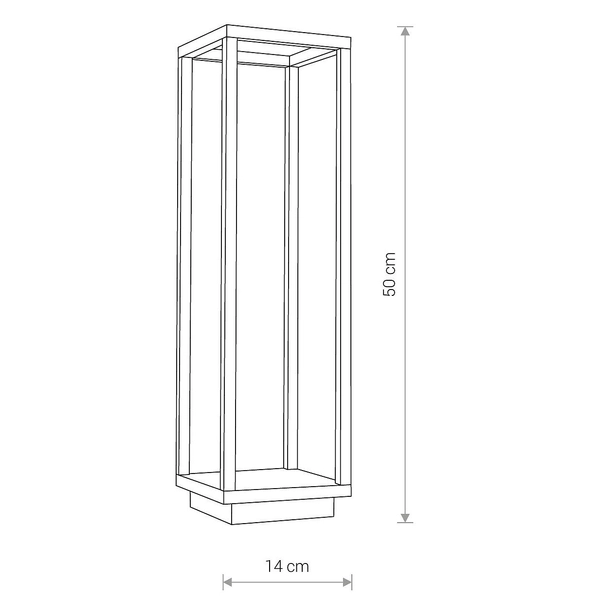 Lampa stojąca Symmetry 8180 klatka LED 7W 3000K do ogrodu grafitowa