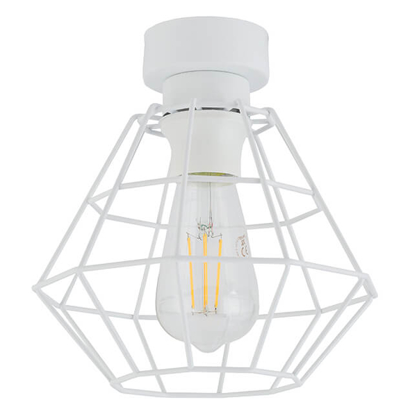 Druciana lampa nasufitowa Diamond 6209 TK Lighting loftowa biała