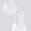 Ryflowana lampa wisząca HALO SL.1710 potrójna kule białe