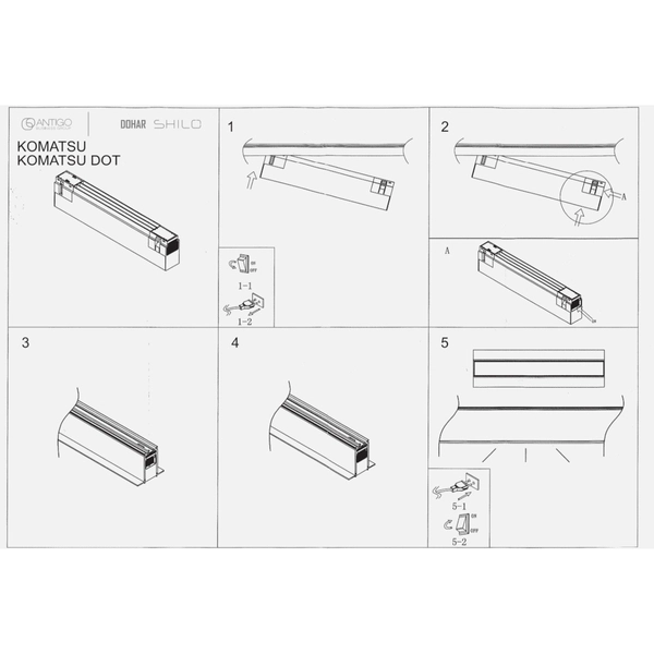 Listwa lampa Komatsu 6544 Shilo LED 24W 3000K do szyny magnetycznej czarna