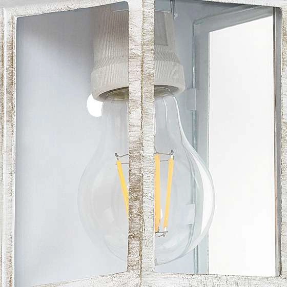 Zewnętrzna LAMPA ścienna NORVICH 8753 Rabalux ogrodowa OPRAWA elewacyjny kinkiet outdoor IP43 antyczny biały przezroczysty