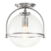 Kulista lampa sufitowa QN-SOMERSET-F-C-BN szklana nikiel