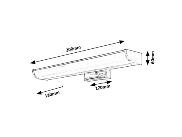Łazienkowa LAMPA ścienna EVRON 5062 Rabalux metalowa OPRAWA kinkiet LED 5W 4000K nad lustro IP44 chrom