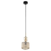 Ryflowana wisząca lampa Sophia Cognac 11038 szklana kula koniak