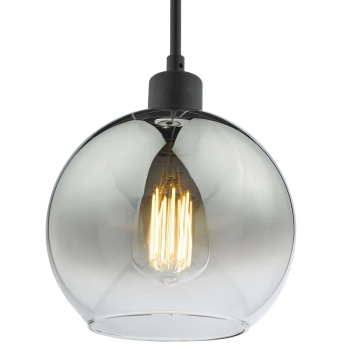 Kulista wisząca lampa Lycia LYC8622 kula do jadalni przydymiona czarna