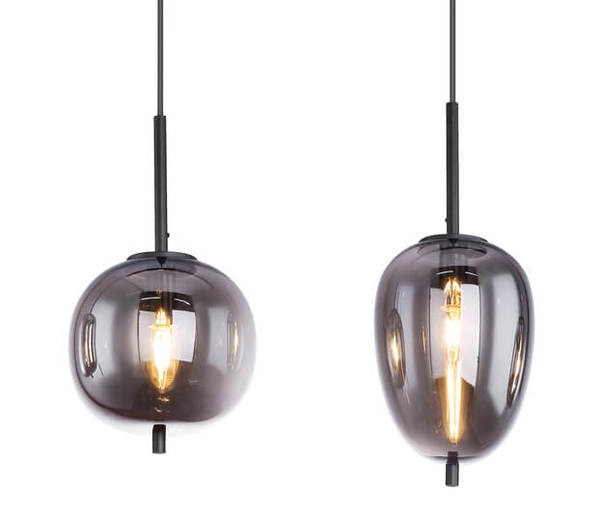 Lampa wisząca Blacky 15345-4H drewniana belka przydymiona