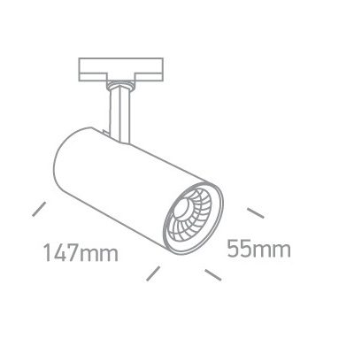 Sufitowa lampa trójobwodowa TORN MYL.00085 LED 9,5W 3000K tuba czarna
