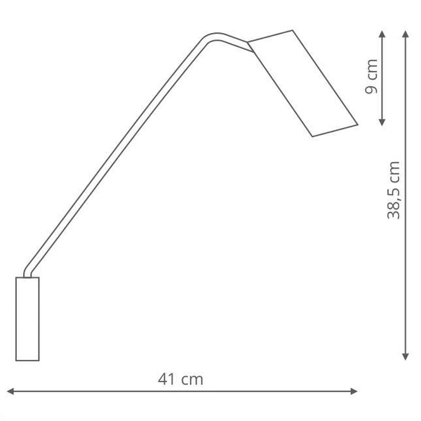 Kinkiet LAMPA ścienna FUTURO LP-17001/1WL BK Light prestige metalowa OPRAWA tuba na wysięgniku czarna