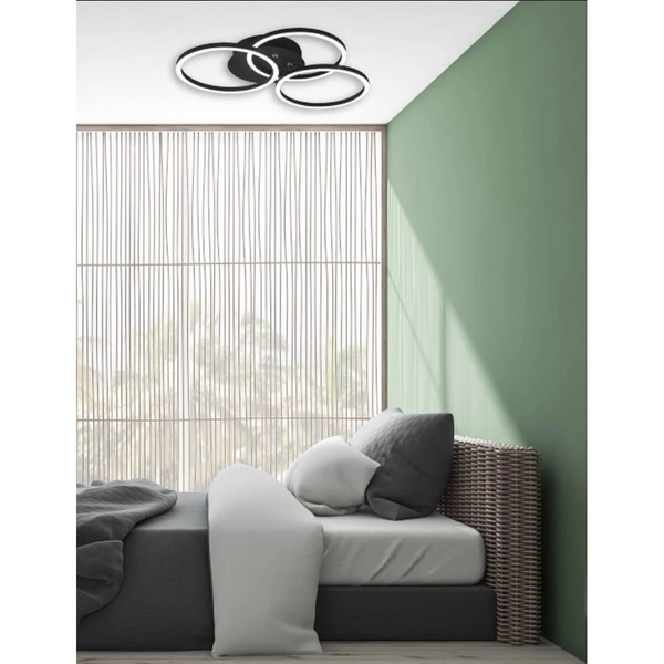 Potrójna lampa sufitowa CIRCLE R62823132 LED 27W 2700-6500K z pilotem czarna