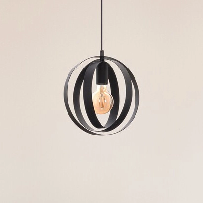 Wisząca lampa jadalniana Cortado 5360 czarna klatka nad stół rings