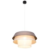 Wisząca lampa loft AMAR 160960104 abażurowa zwis okrągły czarny szary