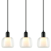 Loftowa LAMPA wisząca LAMEZIA PND-67594-3-BK+CL Italux skandynawski zwis do jadalni czarny